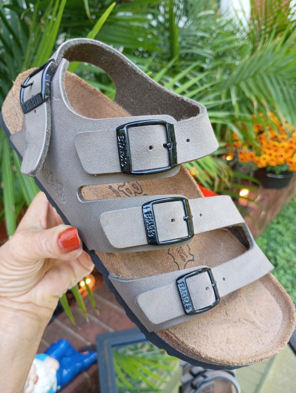 BIRKENSTOCK BIRKIS SZ 5 FLORIDA ARIZONA ELLICE 3 STRAP NUBUCK SANDALS LN - Picture 7 of 15